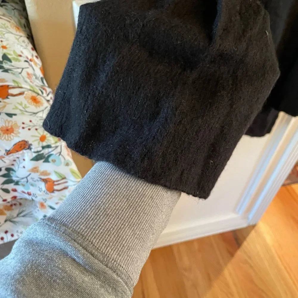 Free People Black V-Neck Sweater